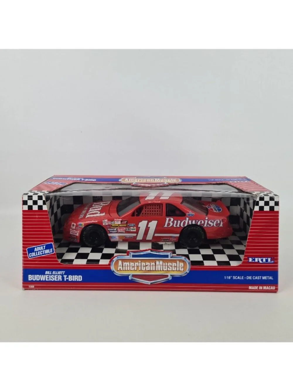 Set Of 3 ERTL American Muscle 1:18 DieCast #2 Wallace #11 Elliott #95 Green K3
